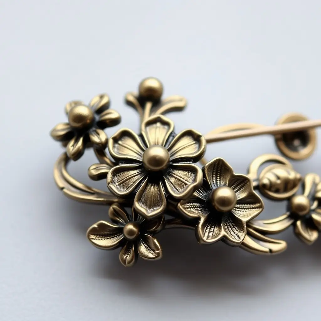 Broches decorativos de plata